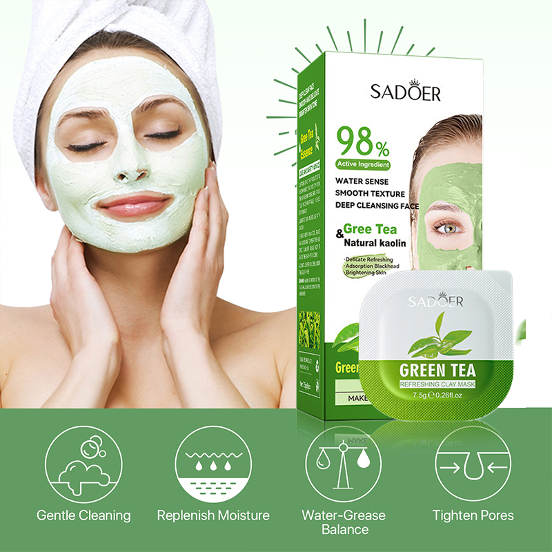 8Pcs Groene Thee Reiniging Mod - Mud Mask Kaolin recensie en prijs