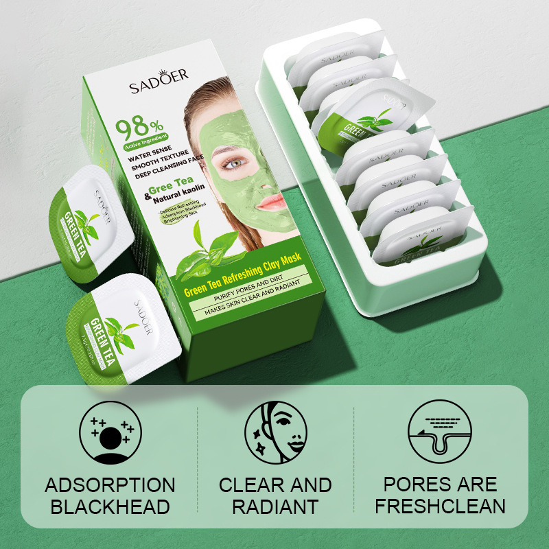 8Pcs Groene Thee Reiniging Mod - Mud Mask Kaolin recensie en prijs